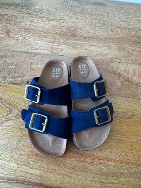 Girls Gap double buckle strap sandals, Shoes, Summer, Arizona, Blue suede Strap